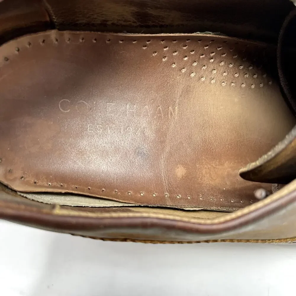 Cole Haan Brown Warren Welt Wingtip Oxfords Mens 10 *READ*